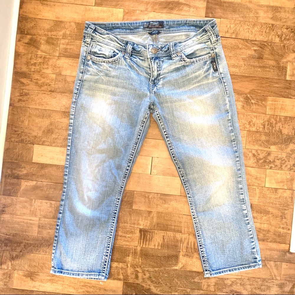 Silver Aiko Cropped Jeans (Sz W31)